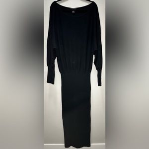 Shape FX Black Maxi Long Sleeve Dress with a Slouchy Neck line size M